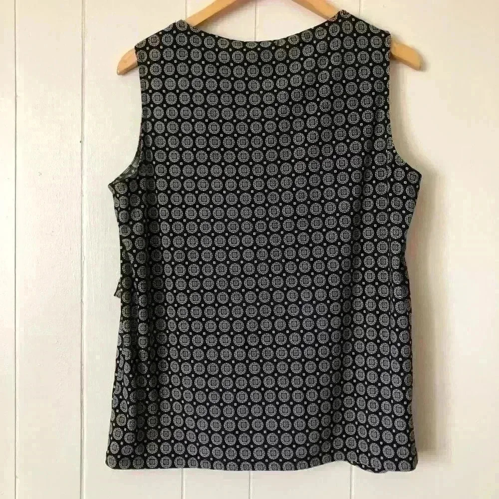 Roz & Ali Women's Sleeveless Printed Polyester Top Blouse Size L - Picture 5 of 5